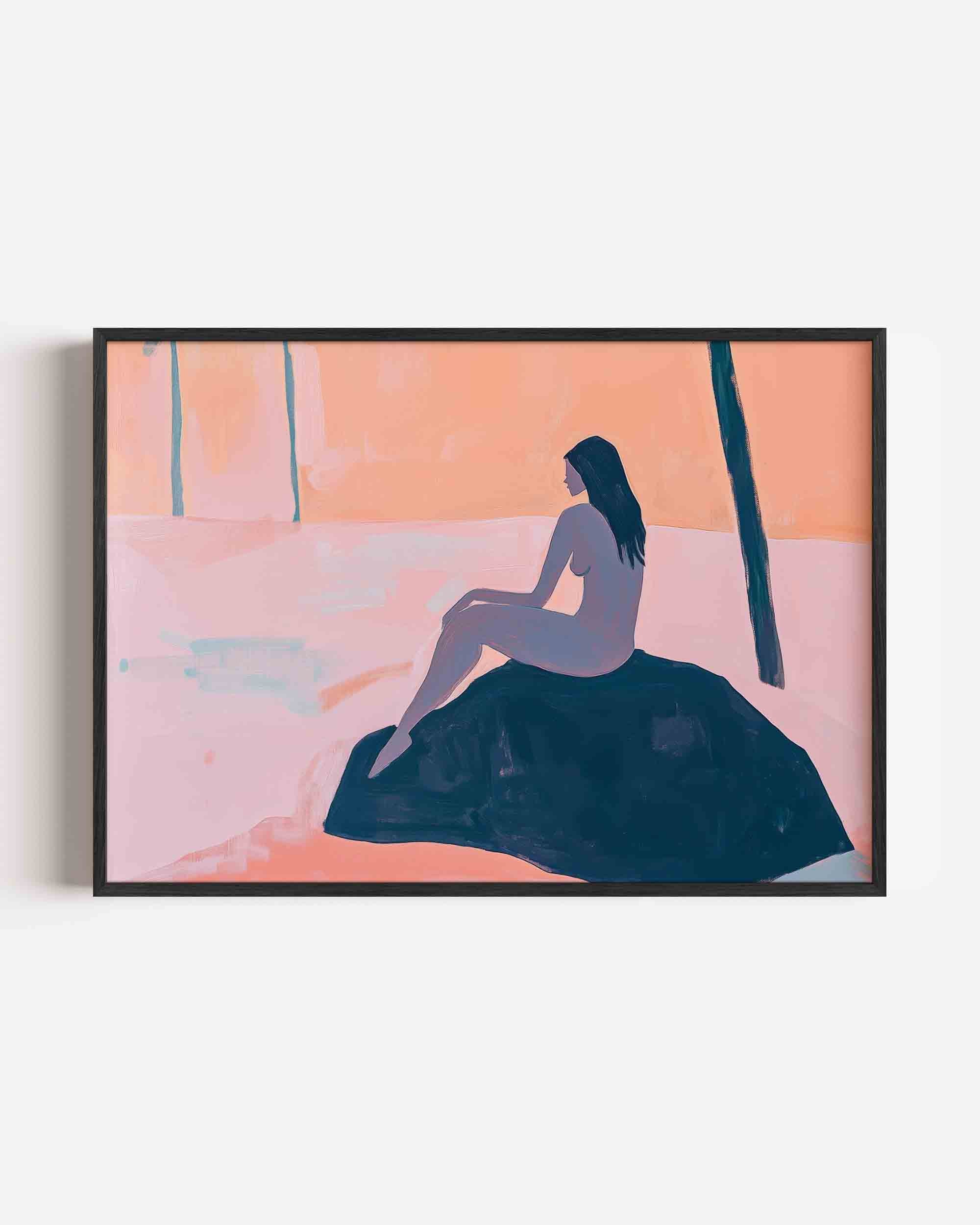 Zittende figuur Poster