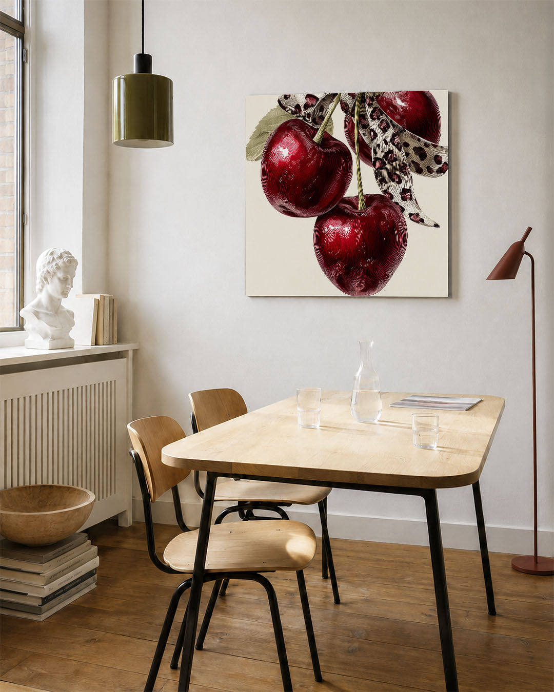 Kersen met lint Kunstwerk