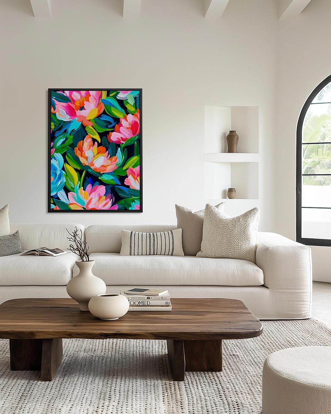 Kleurrijke bloemenpracht Kunstwerk