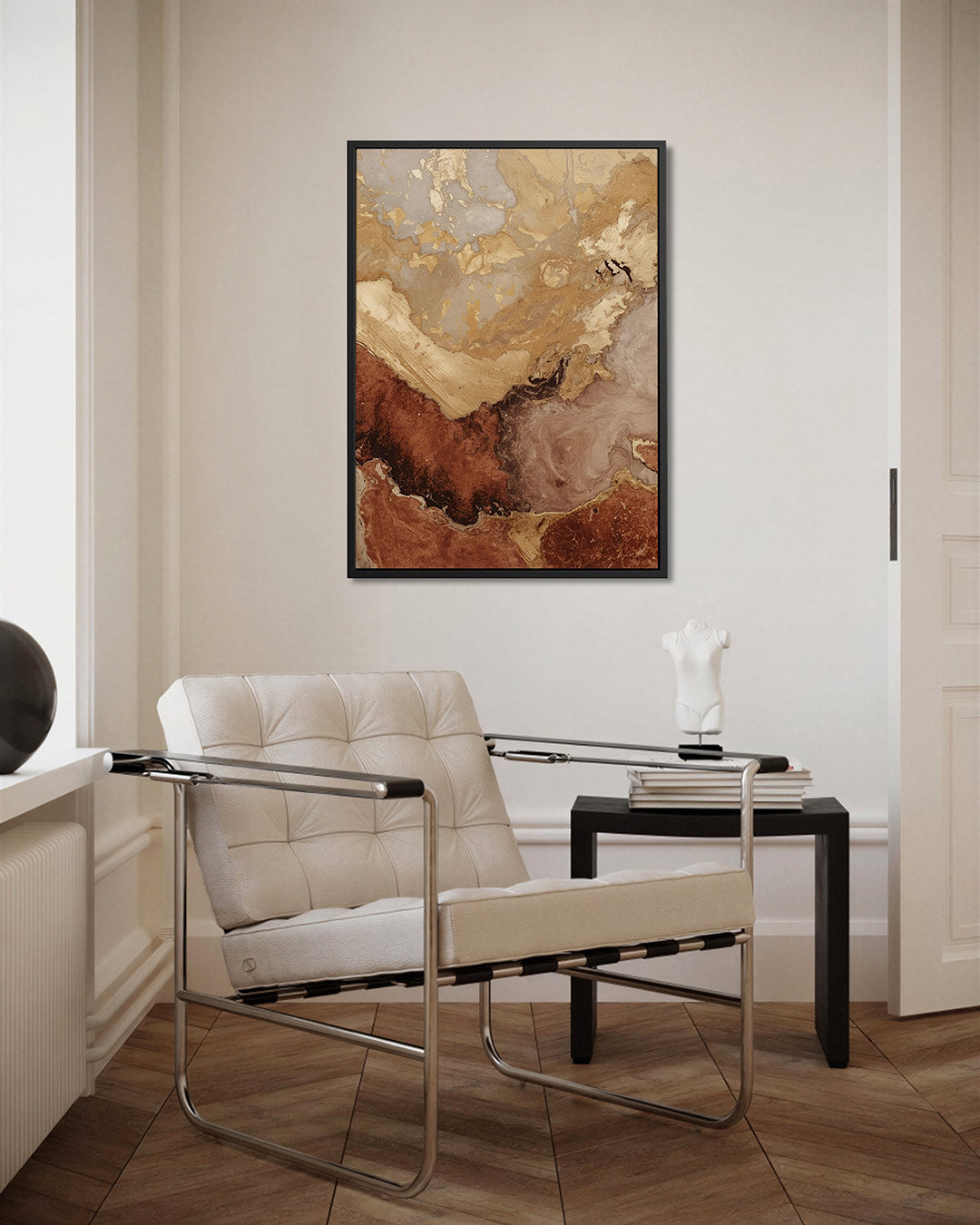Aardse kleuren compositie Kunstwerk