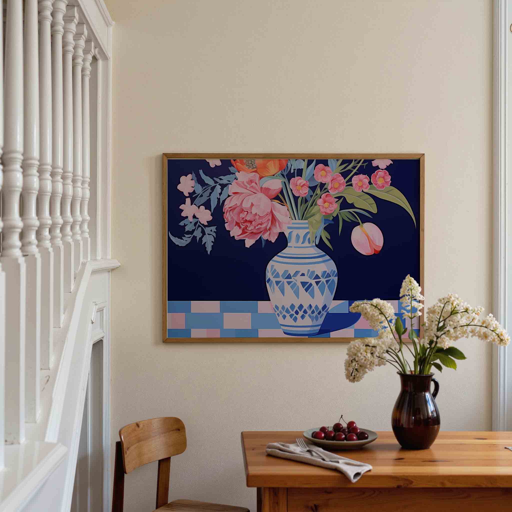 Bloemen in vaas Poster