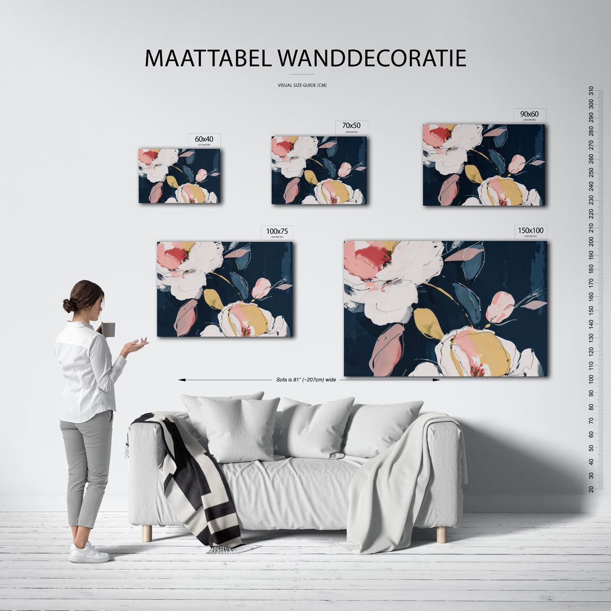 Bloemrijke compositie Kunstwerk