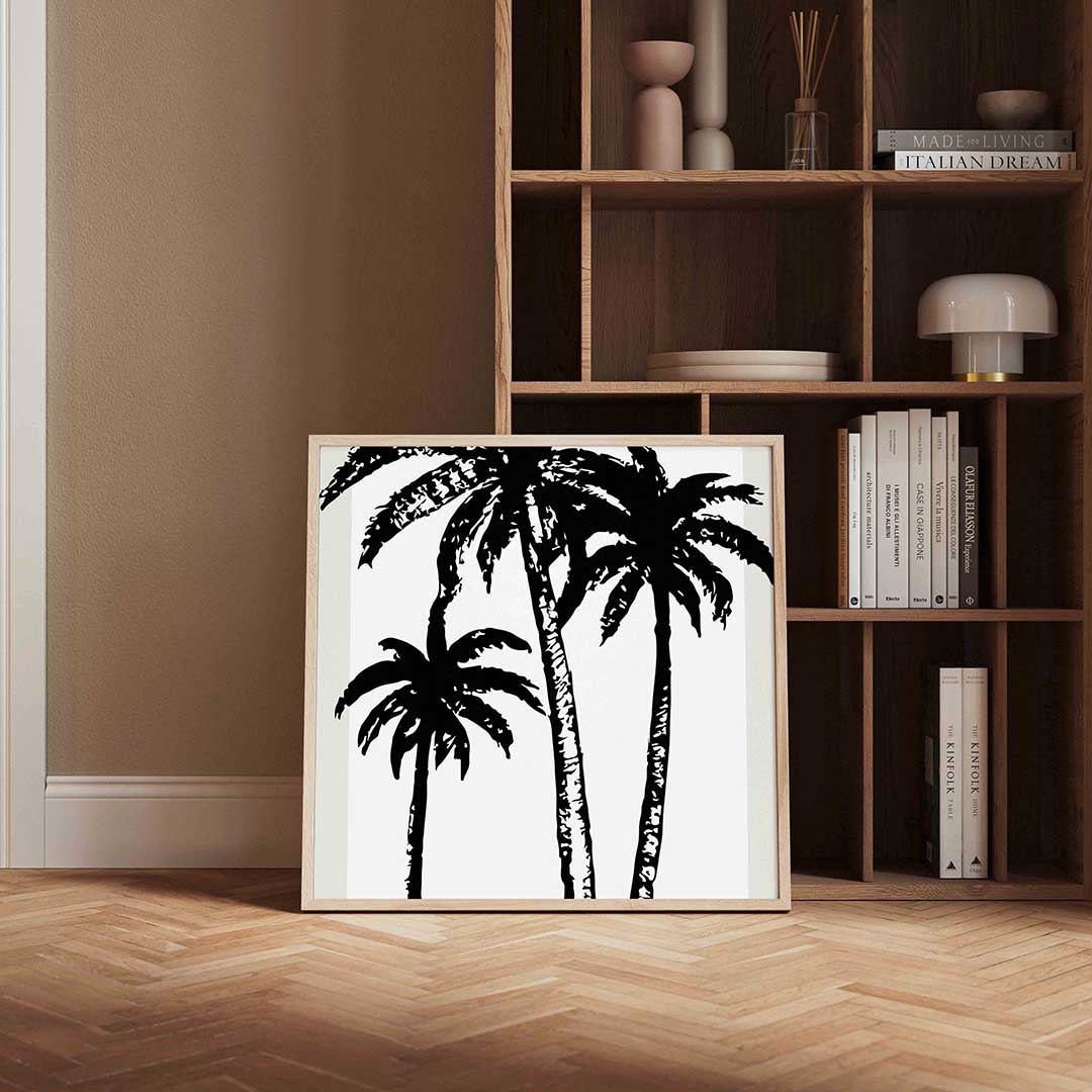 Palmboom silhouetten Poster