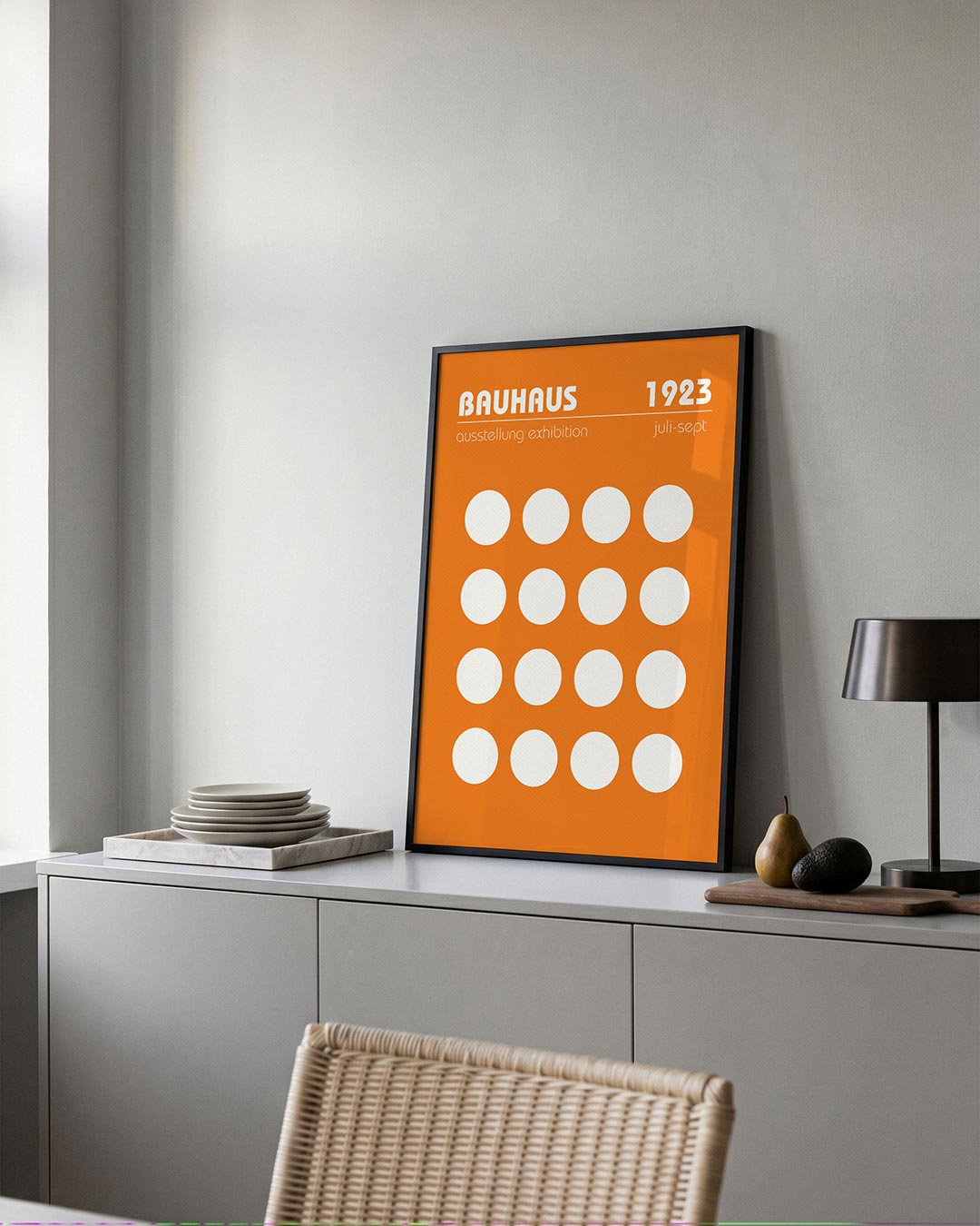 Cirkelpatroon en typografie Poster