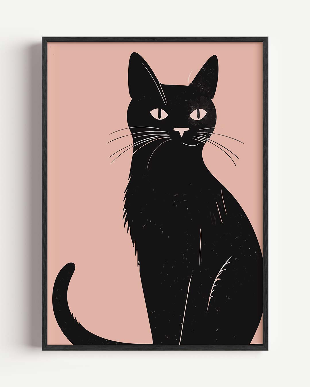 Stijlvolle Kat op Zachte Achtergrond Poster-WallArtistic