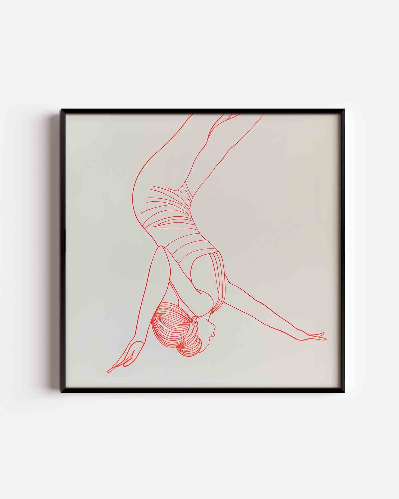 Acrobatische figuur Poster