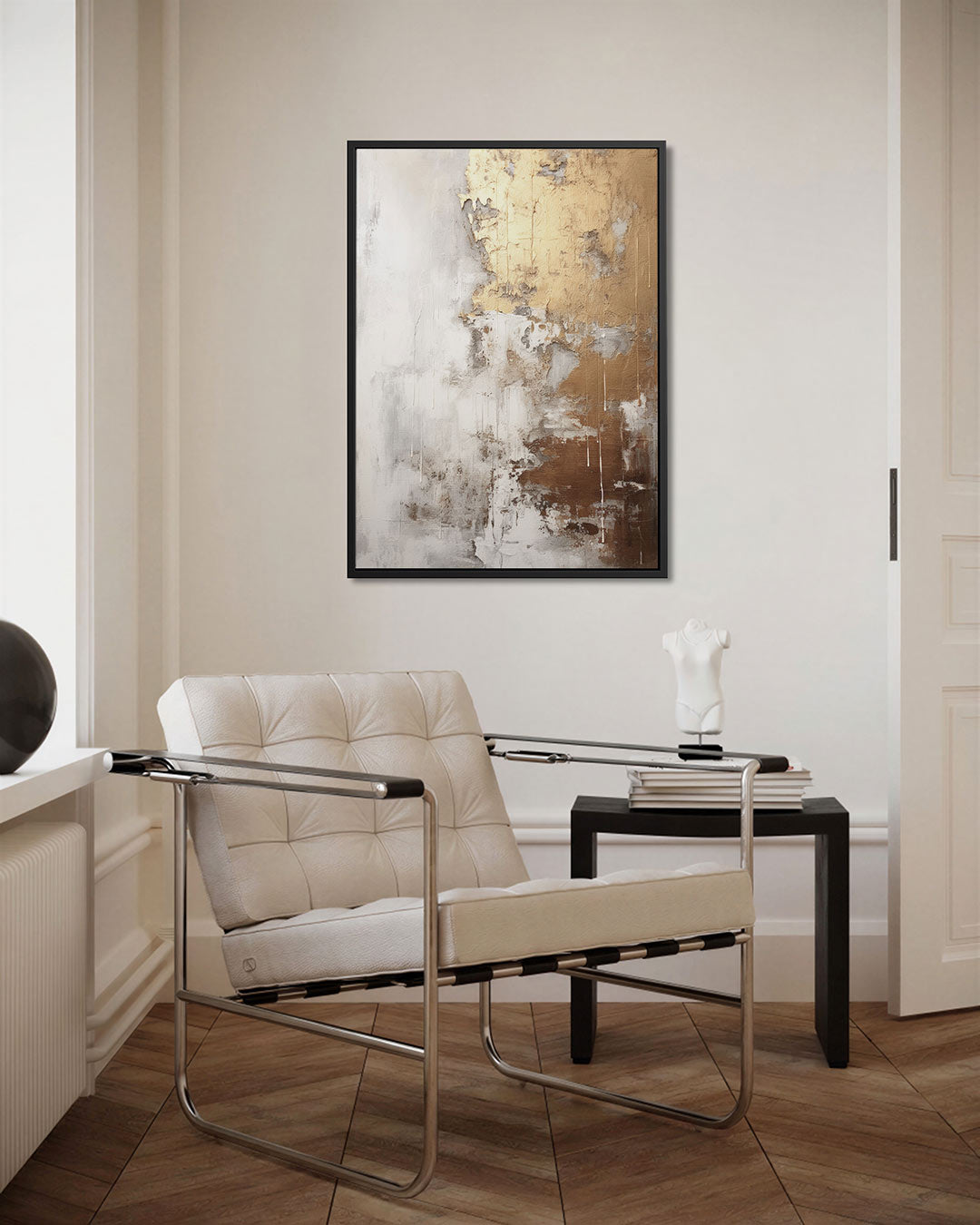 Gouden textuur compositie Kunstwerk