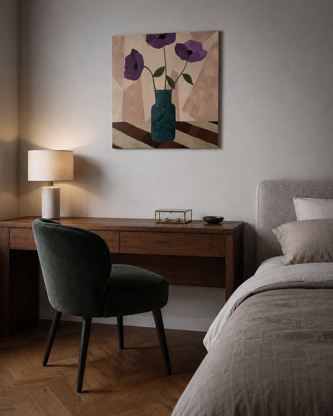 Bloemen in vaas Kunstwerk