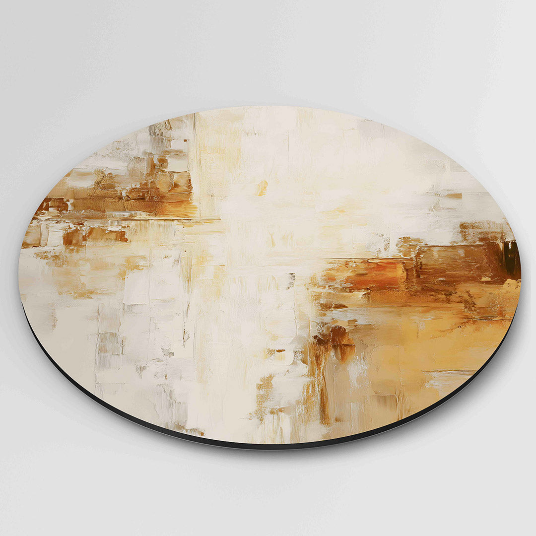 Abstracte beige Muurcirkel