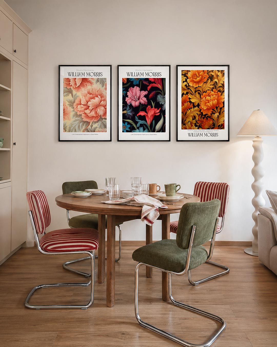Bloemrijke patronen Posterset