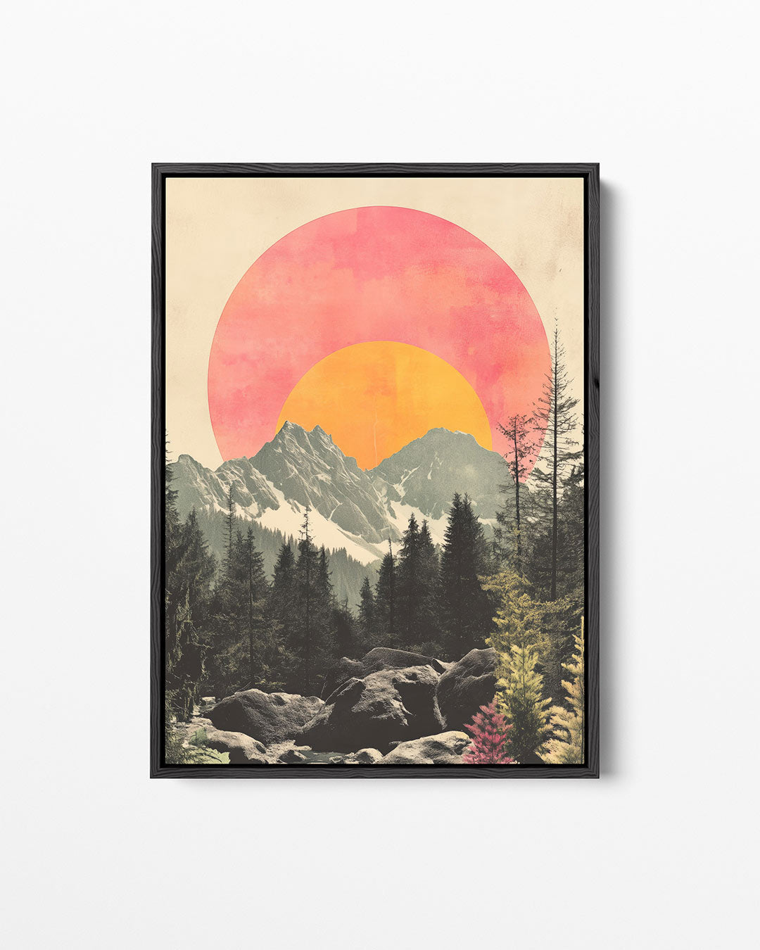 Geometrische zonsondergang Kunstwerk