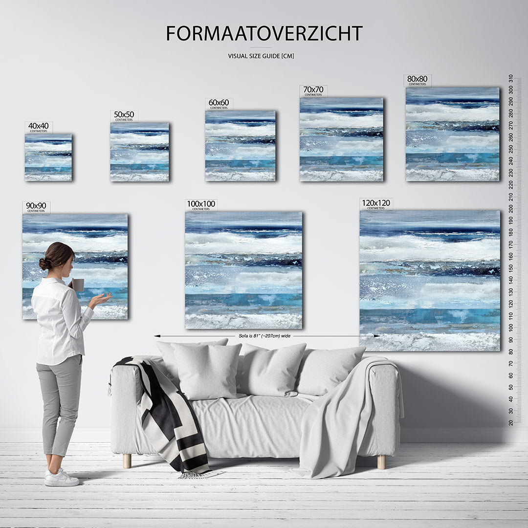 Horizontale kleurenlagen Kunstwerk