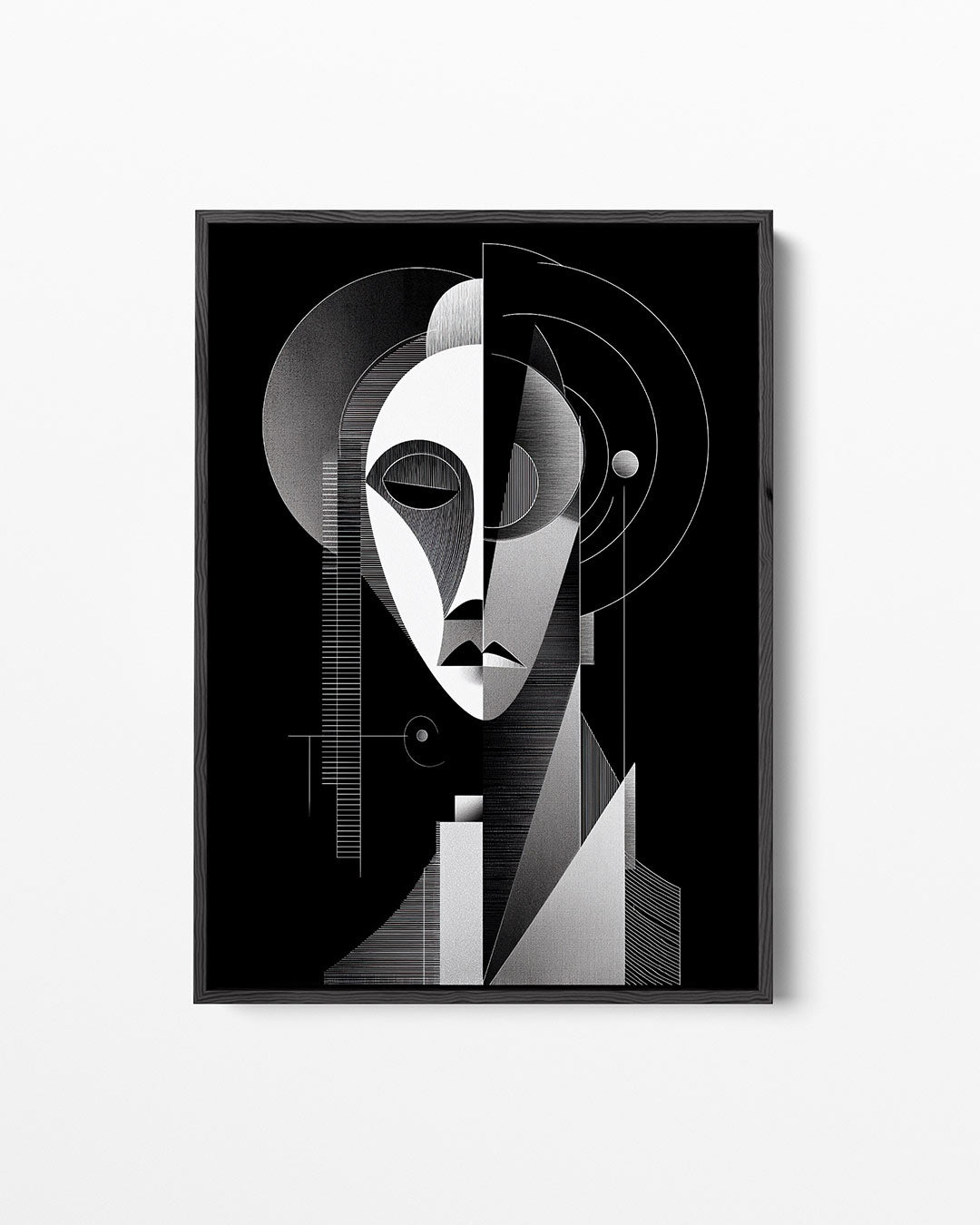 Geometrisch portret Kunstwerk