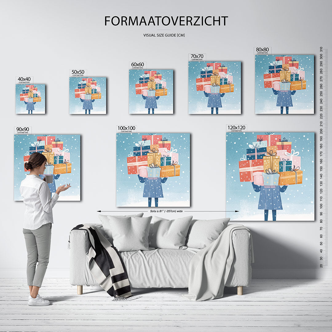 Speelse cadeau illustratie Kunstwerk