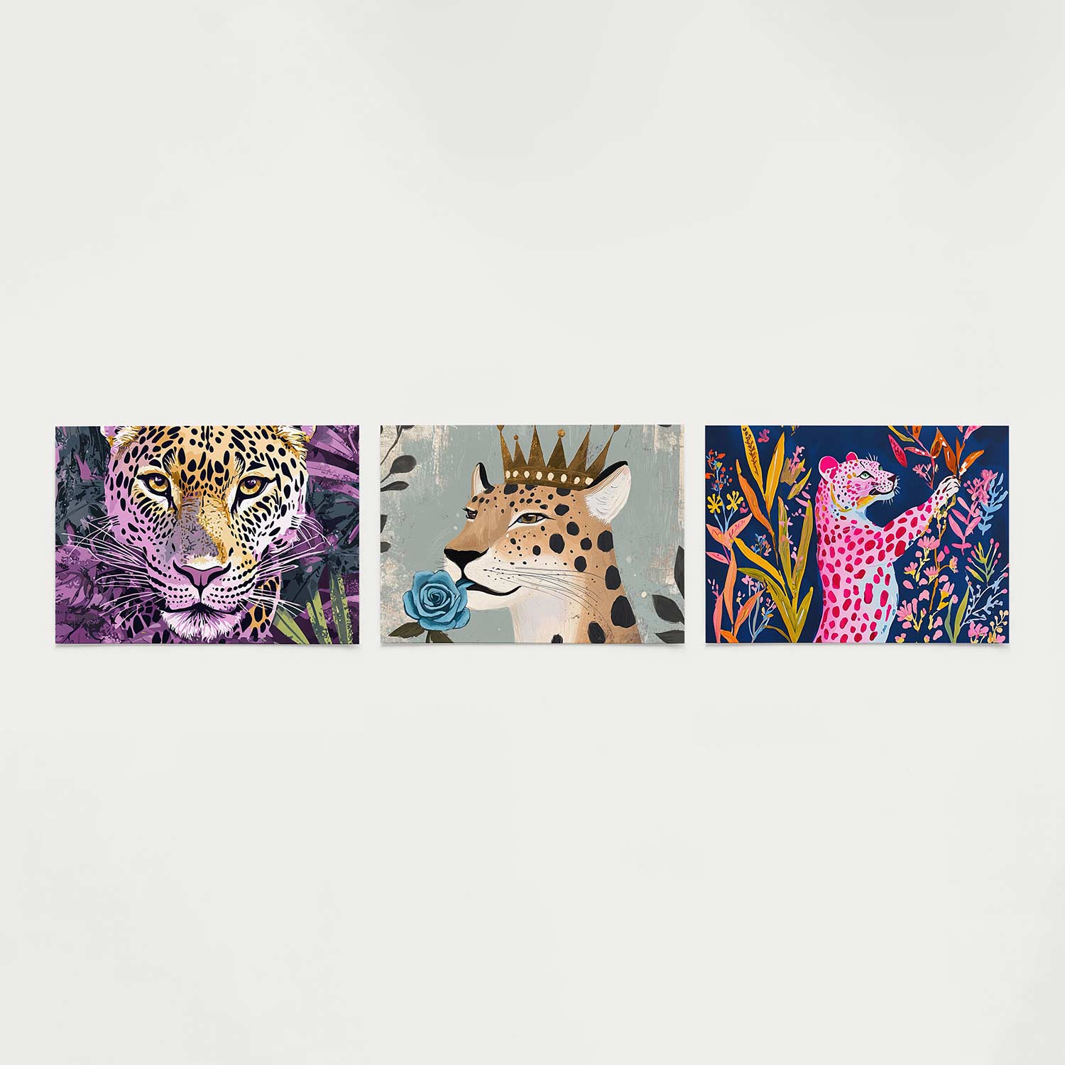 Kleurrijke dierenblik Posterset