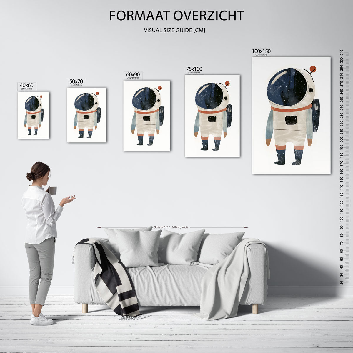 Speelse ruimtefiguur Kunstwerk