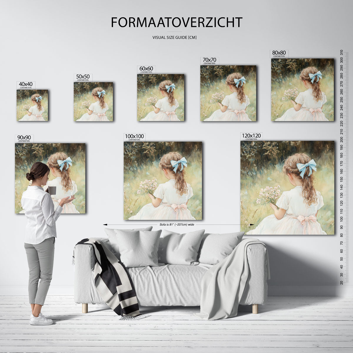 Meisje met bloemen Poster