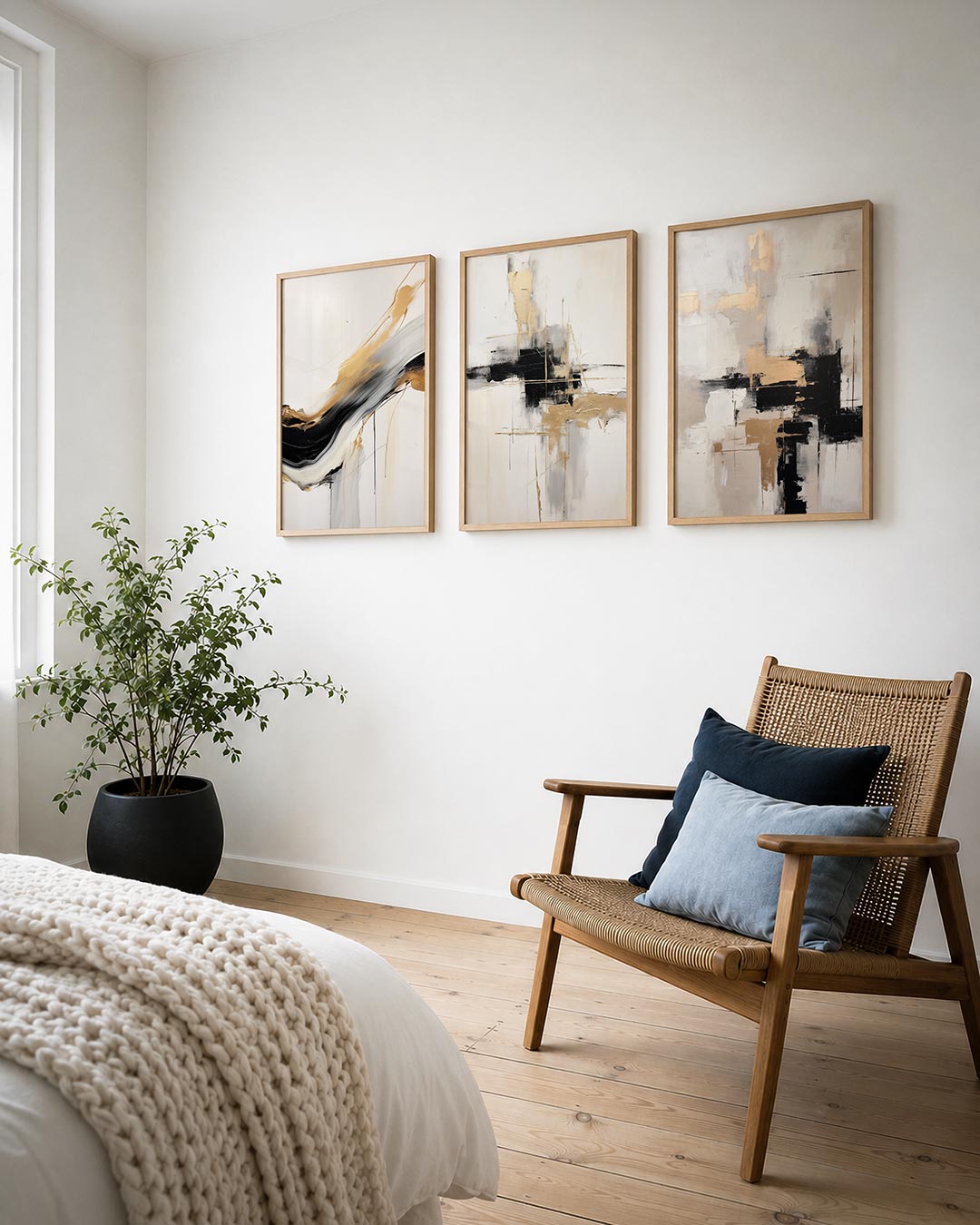 Vloeiende kleurbeweging Posterset