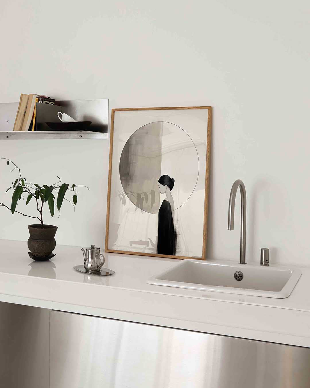 Vrouw met cirkel Poster