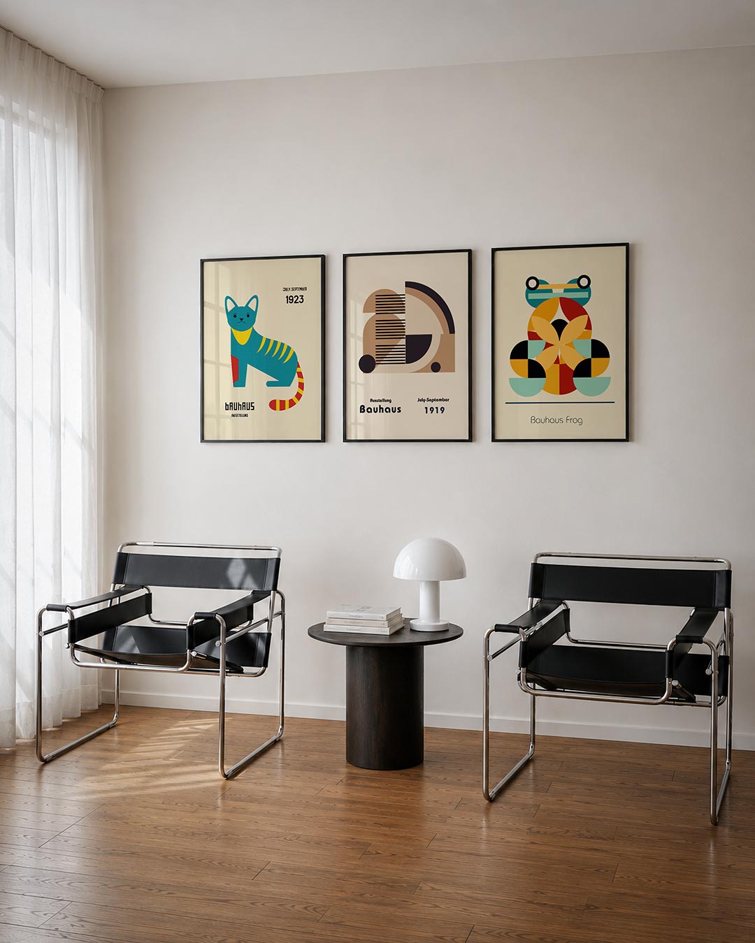 Kleurrijke katvorm Posterset