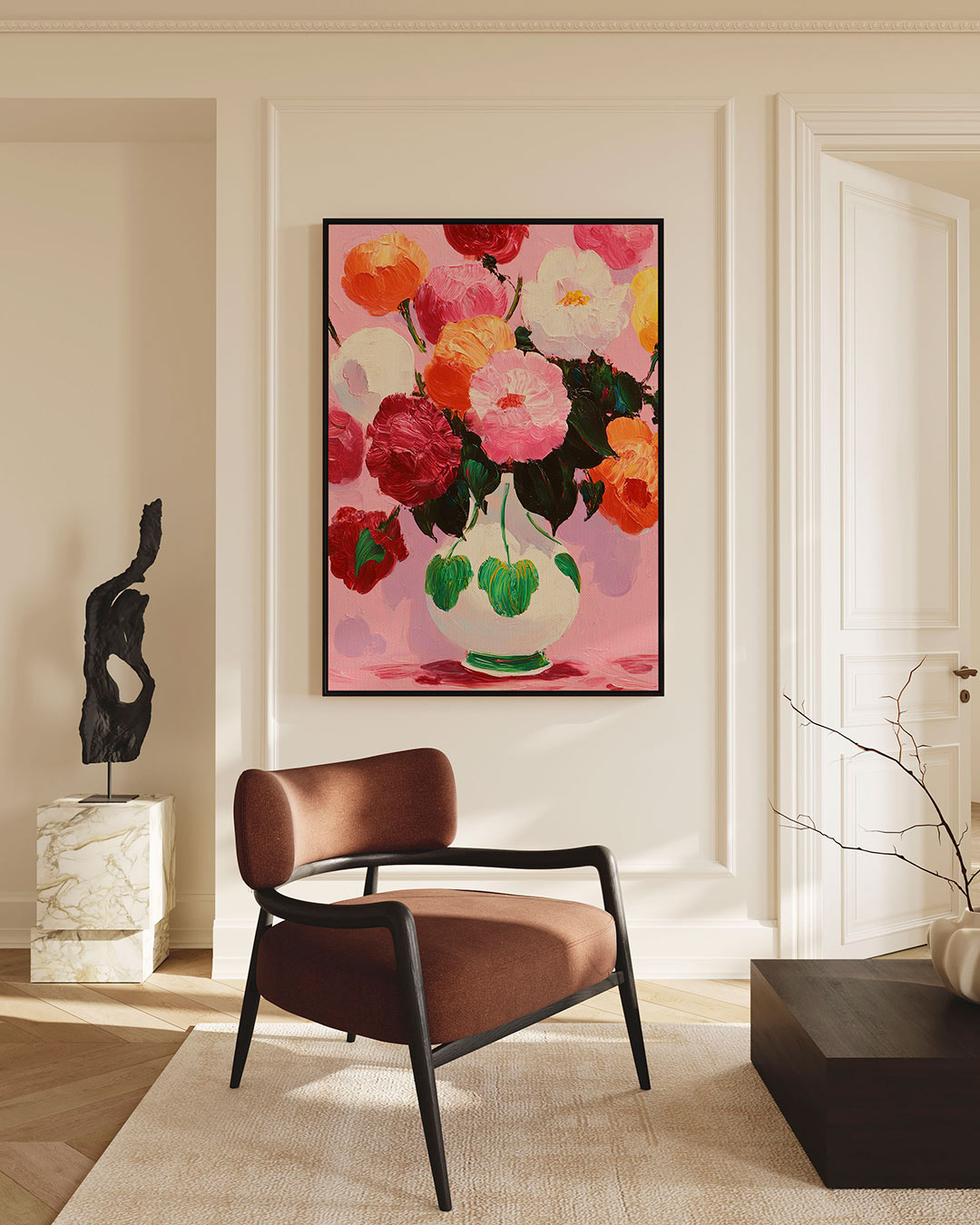 Bloemrijke expressie Kunstwerk