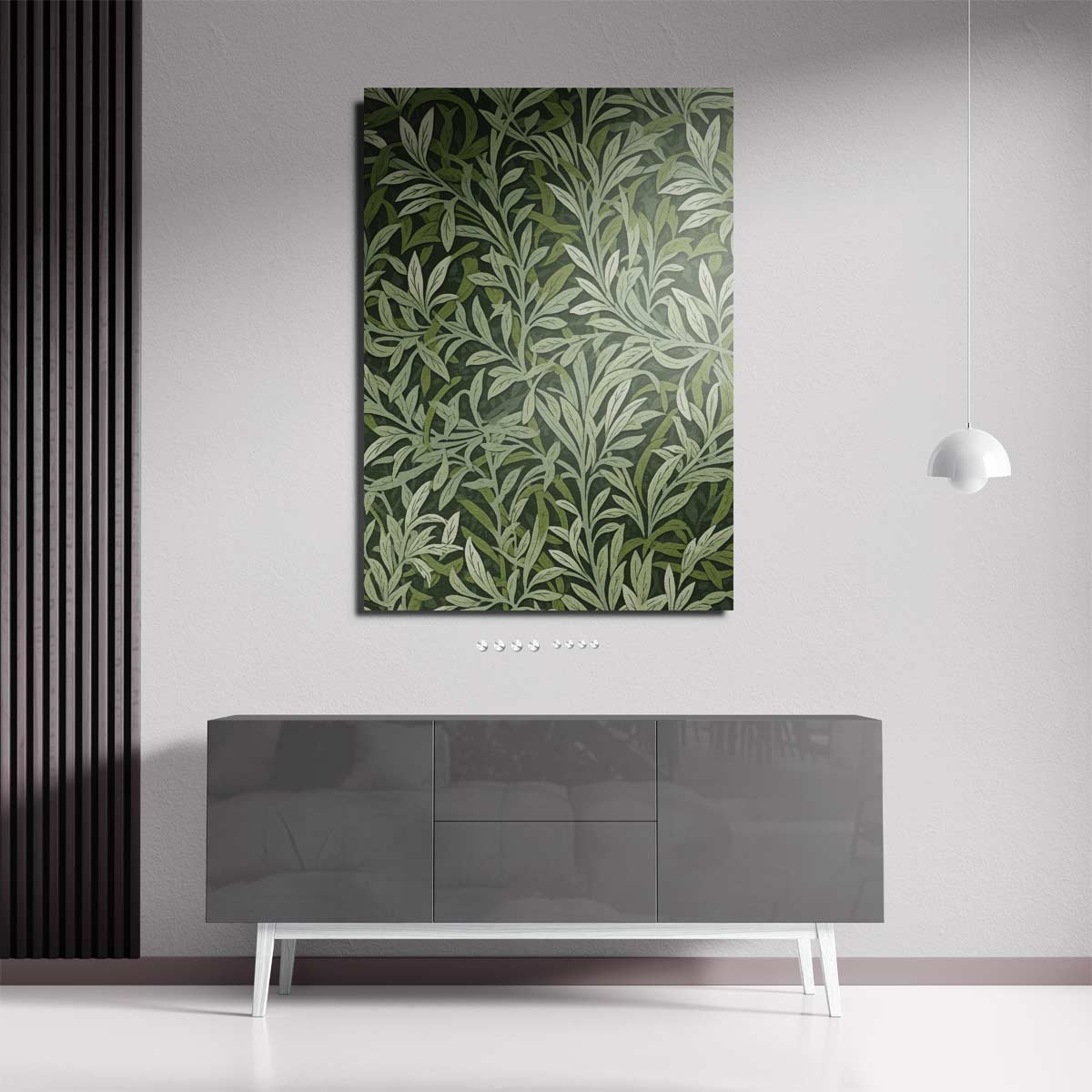 Groene Bladpatroon Wanddecoratie Kunstwerk-canvas-dibond-plexiglas-wanddecoratie-WallArtistic