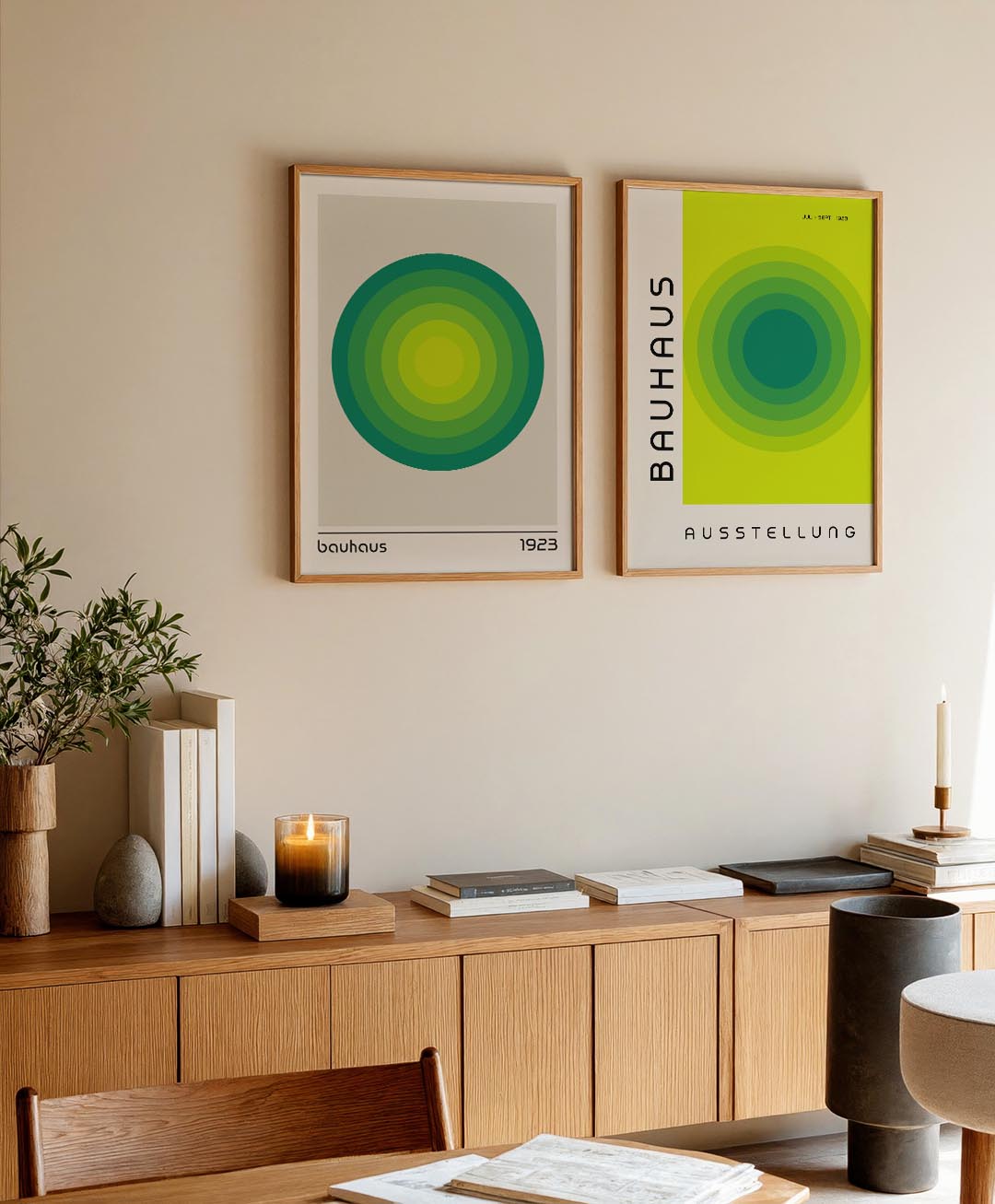 Cirkelvormige kleurvlakken Posterset