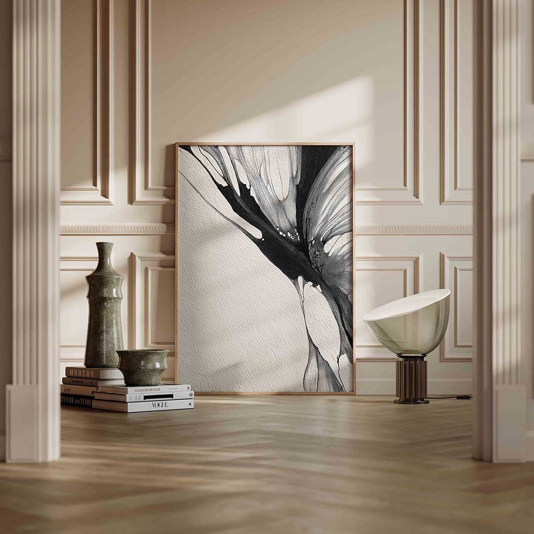 Abstracte zwart wit Poster
