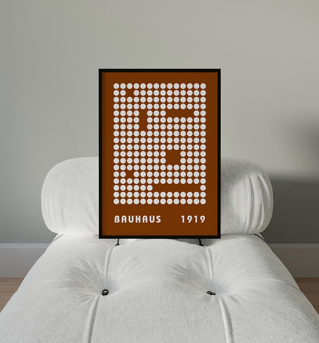 Cirkelpatroon en tekst Poster