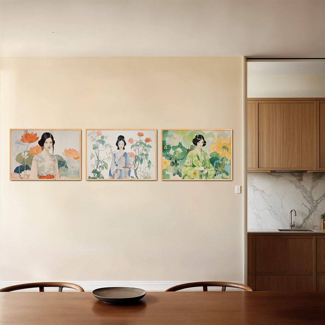 Bloemrijke sereniteit Posterset