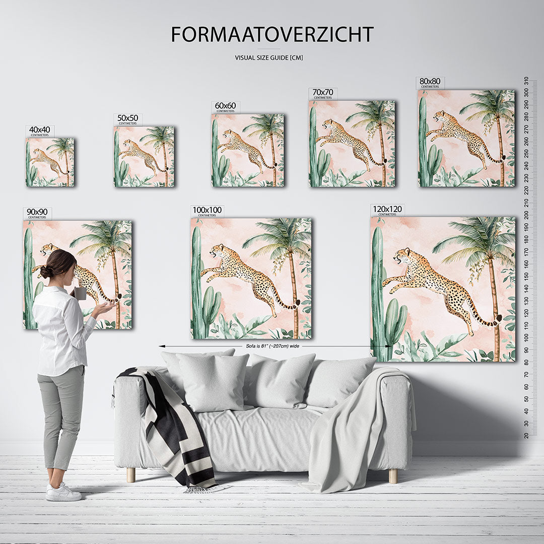 Springende luipaard Kunstwerk