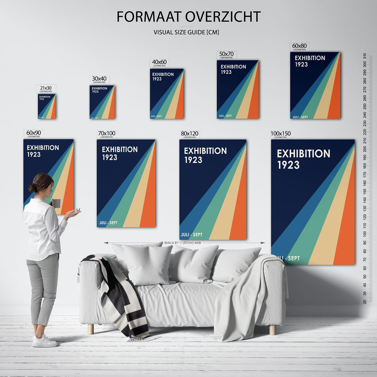 Kleurvlakken en lijnen Poster