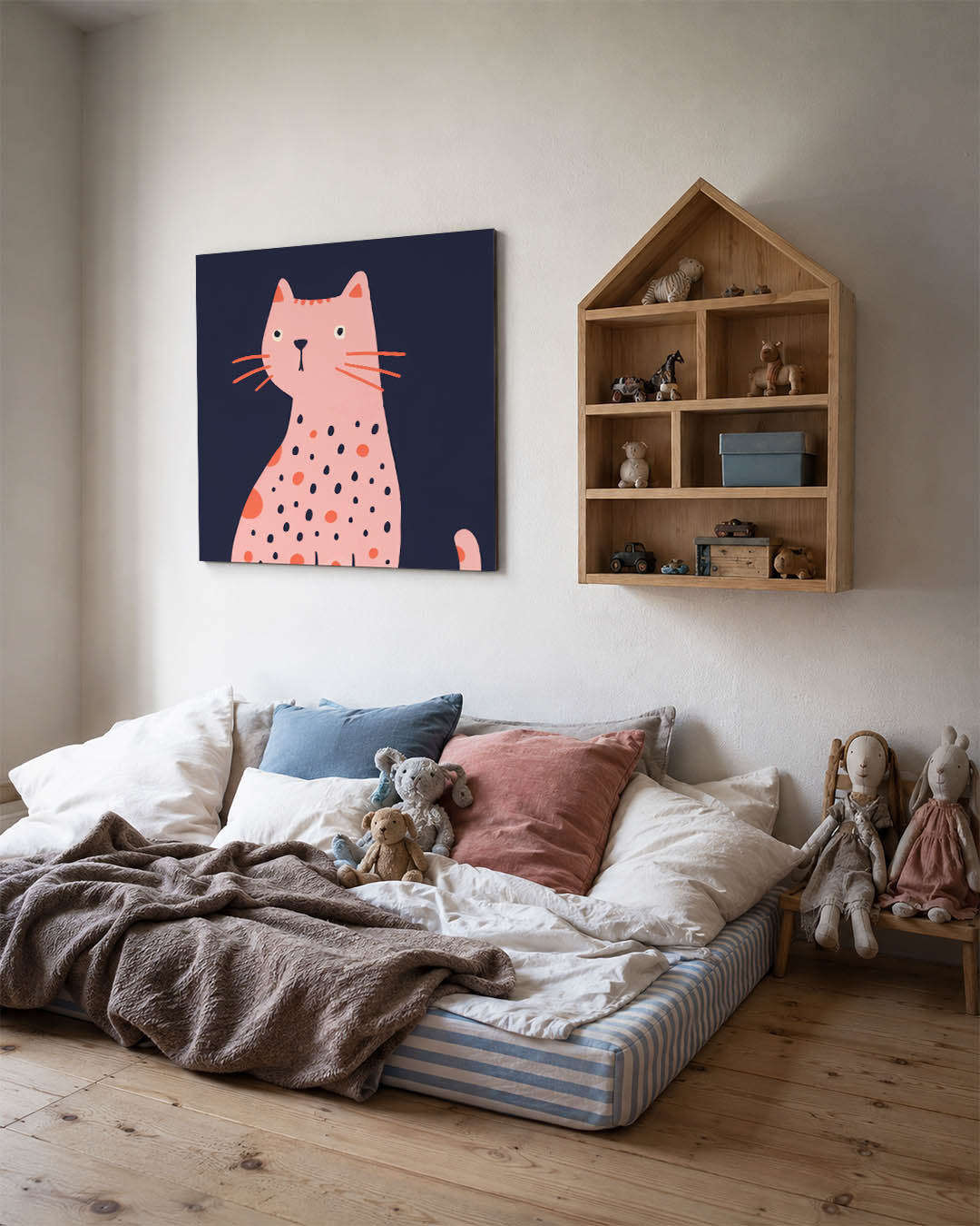 Speelse kat illustratie Kunstwerk