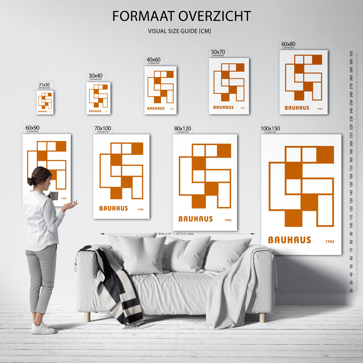 Vormstructuur en lijnen Poster