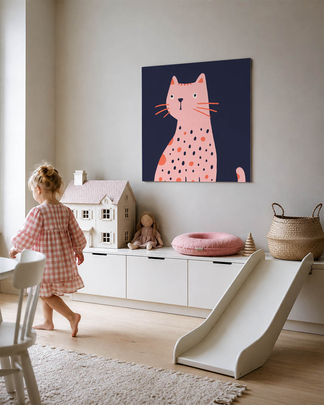 Speelse kat illustratie Kunstwerk