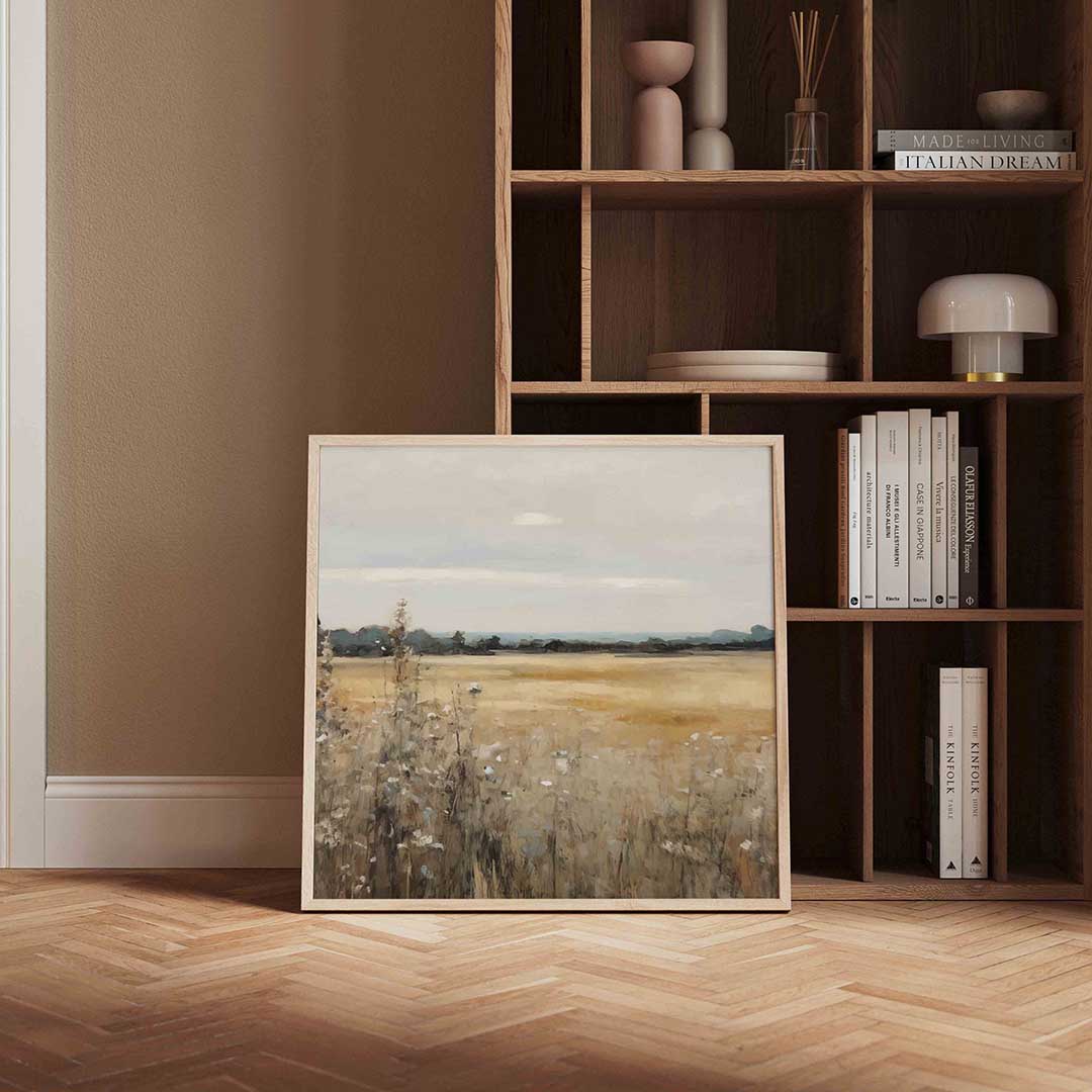 Landschap met veld Poster