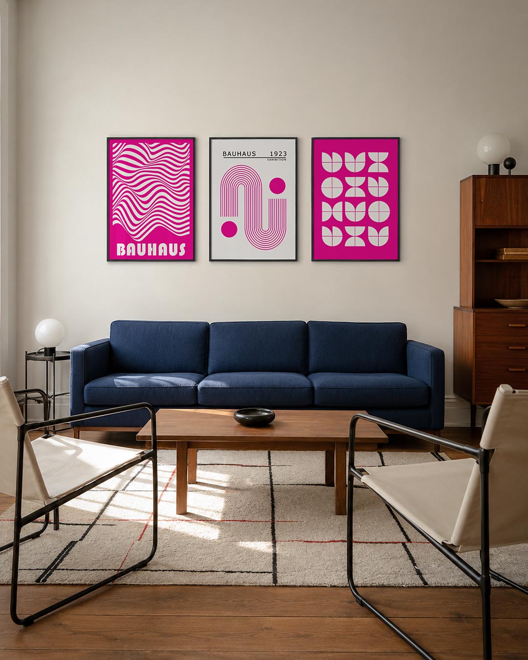 Golvend lijnenspel Posterset