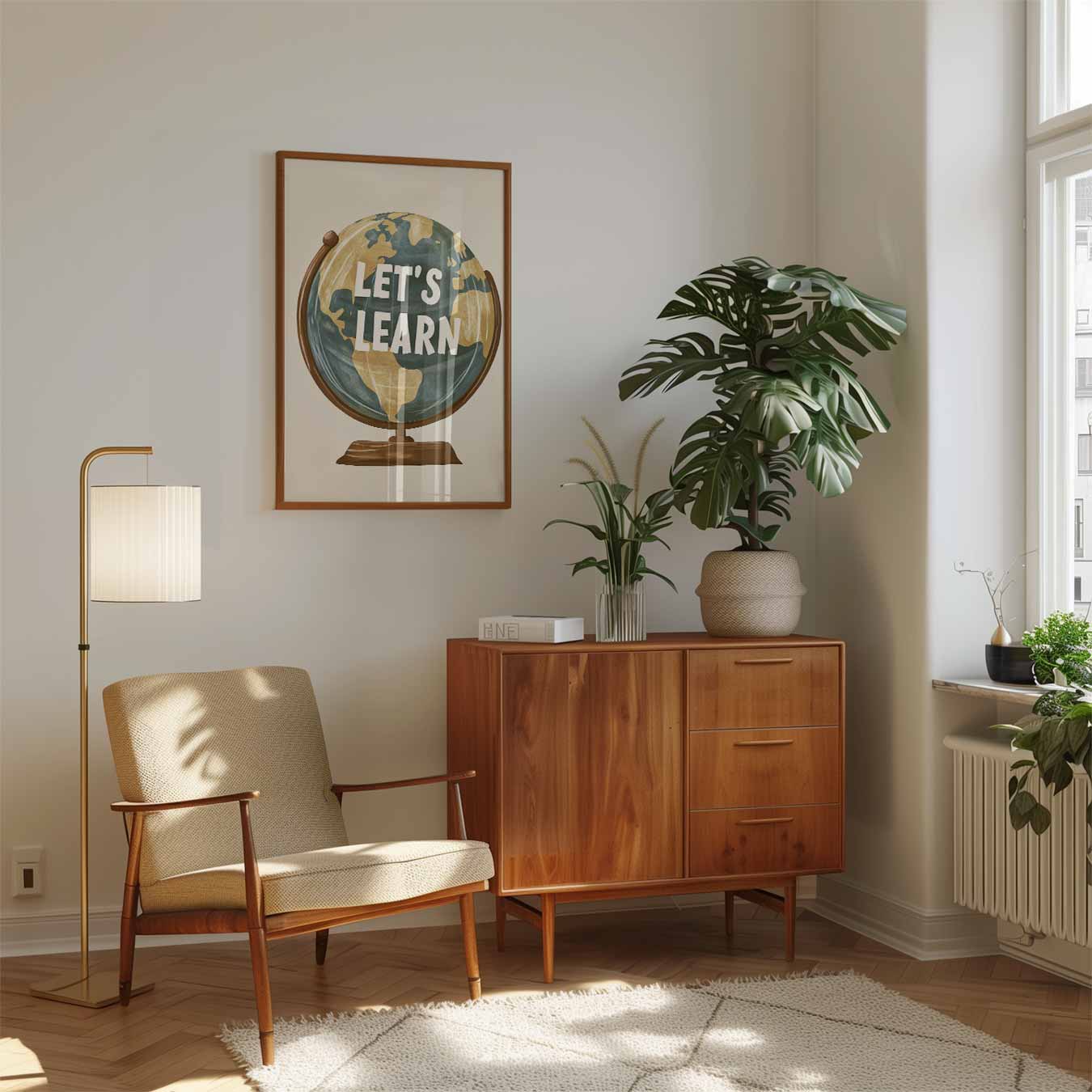 Wereldbol Inspiratieposter-WallArtistic