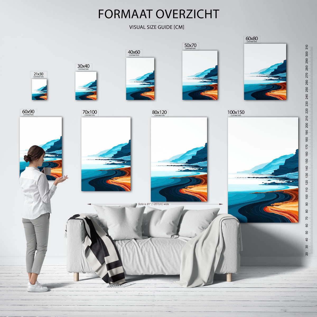 Kustlijn met kliffen Poster