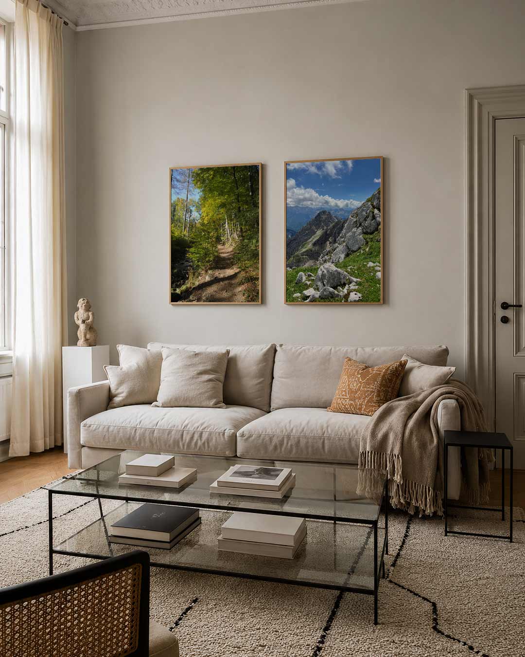 Boswandeling lichtspel Posterset