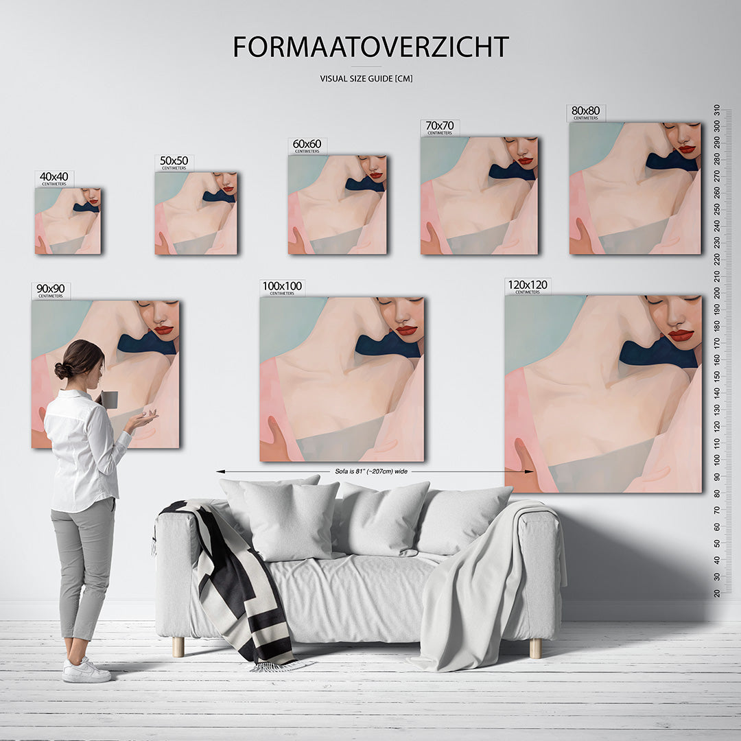 Intieme omhelzing Kunstwerk