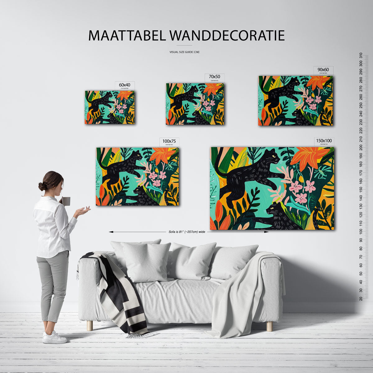 Vrolijke dierenwereld Kunstwerk