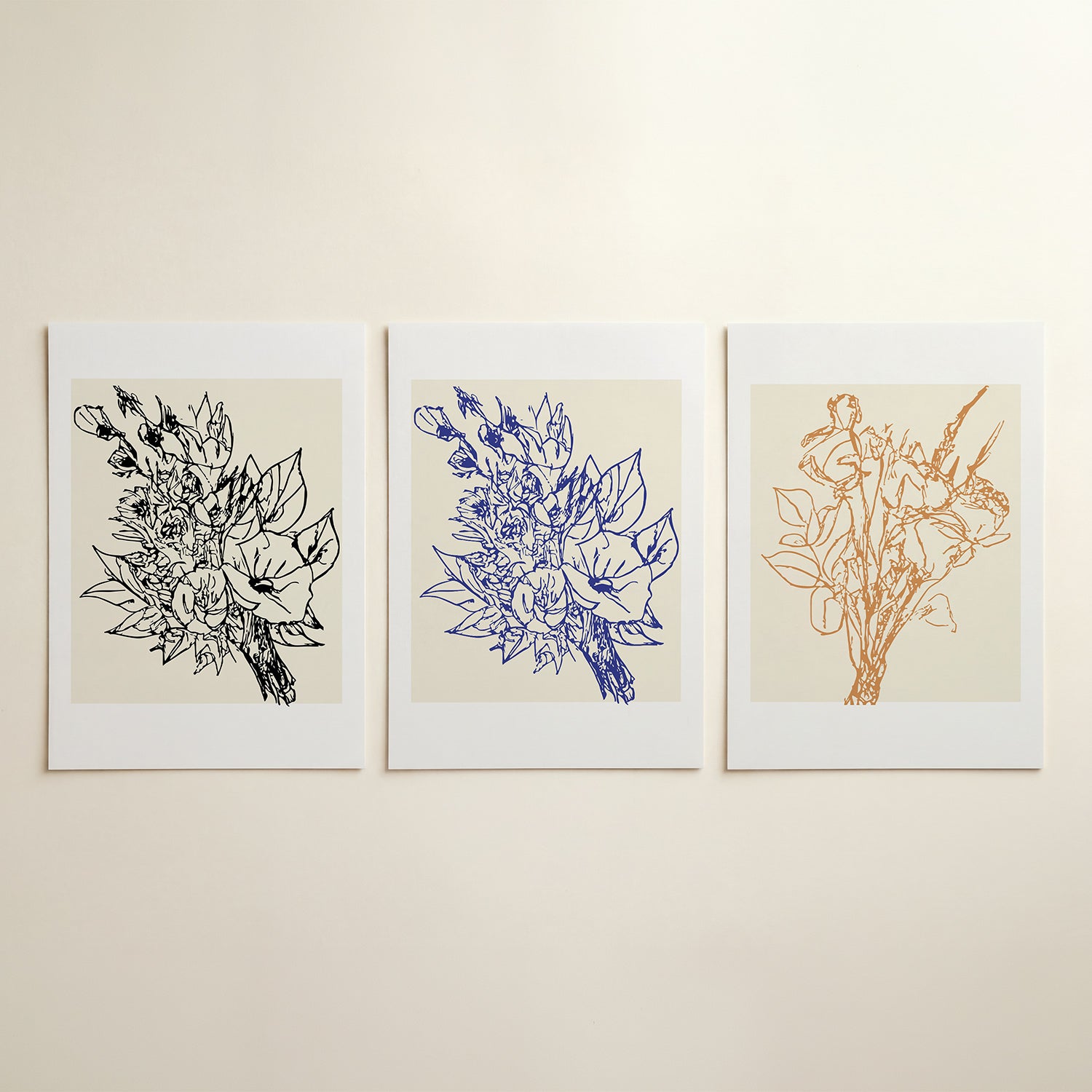 Bloemrijke lijnen Posterset
