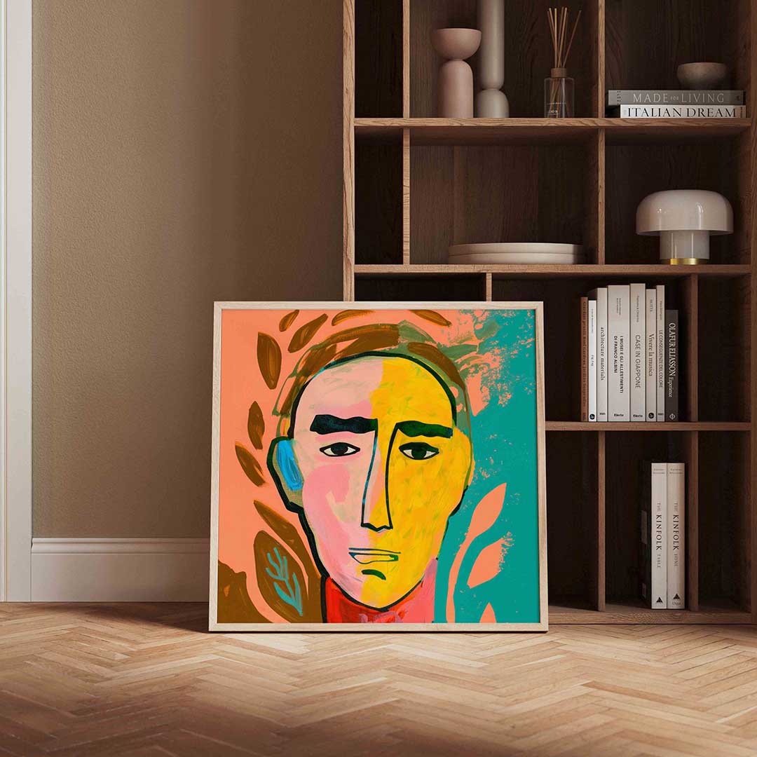 Abstracte gezichten Poster