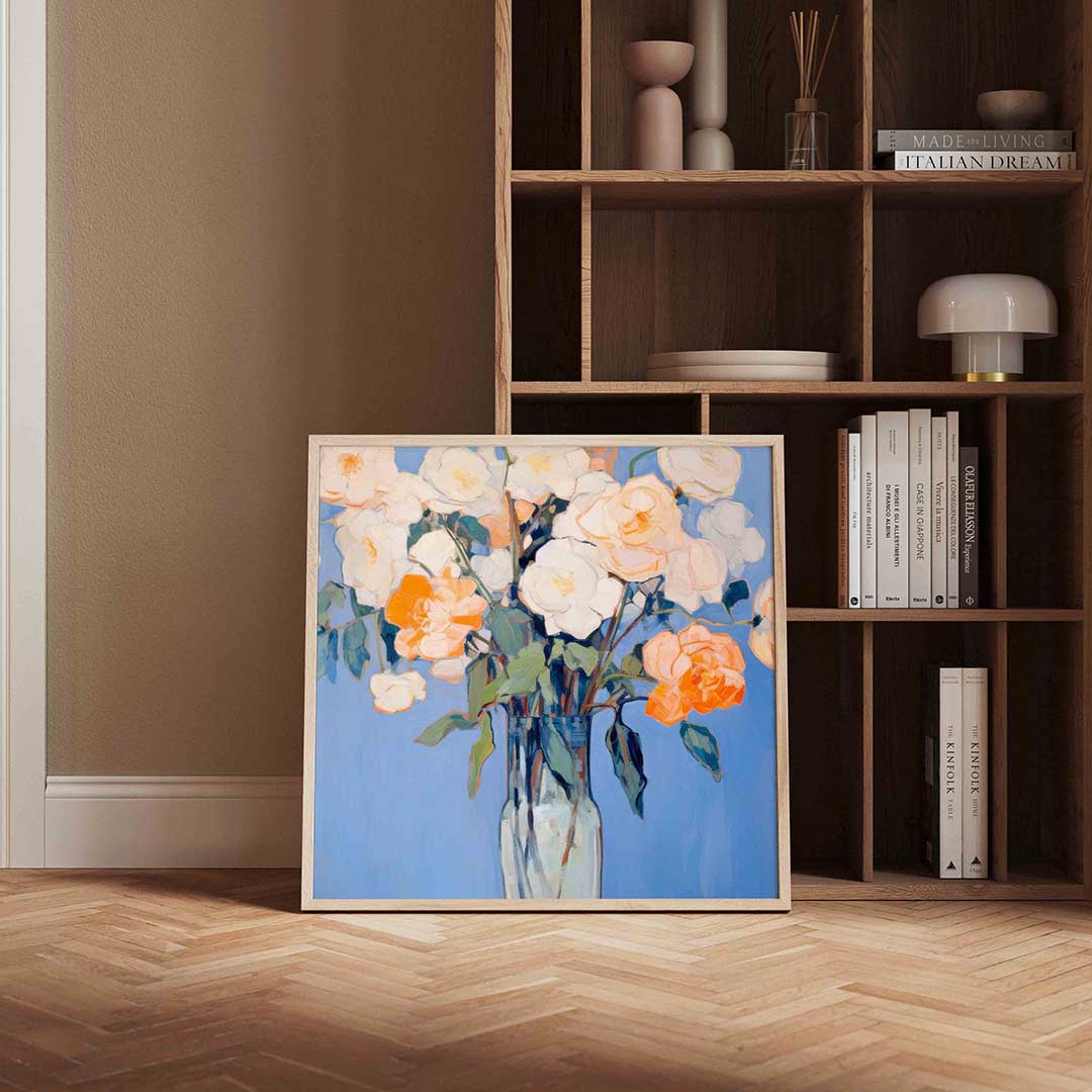 Bloemen in vaas Poster