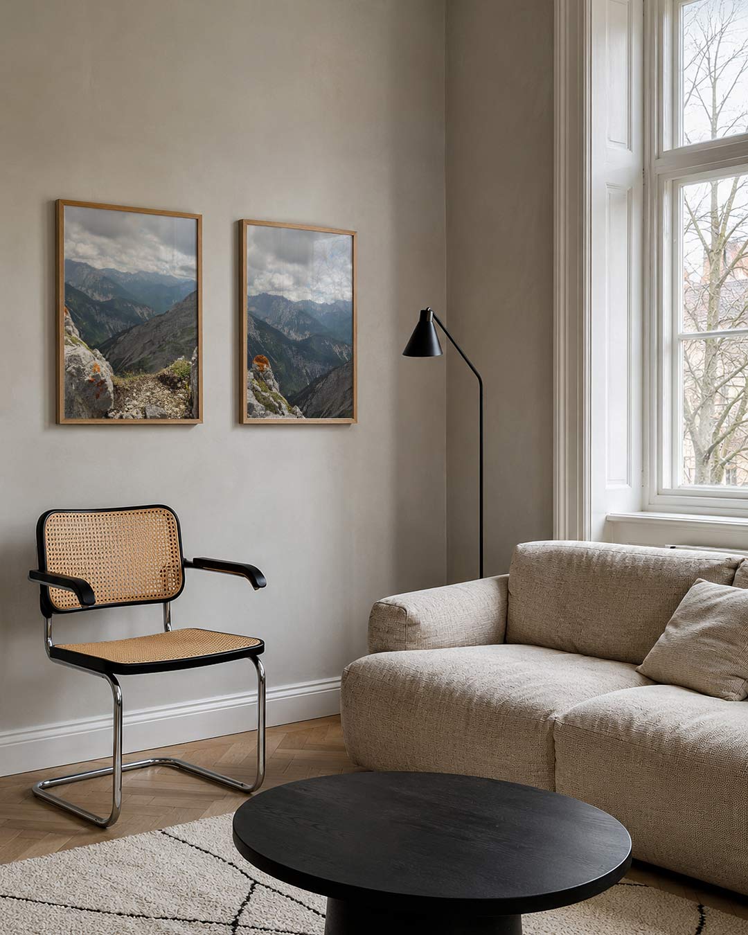 Berglandschap en wolken Posterset