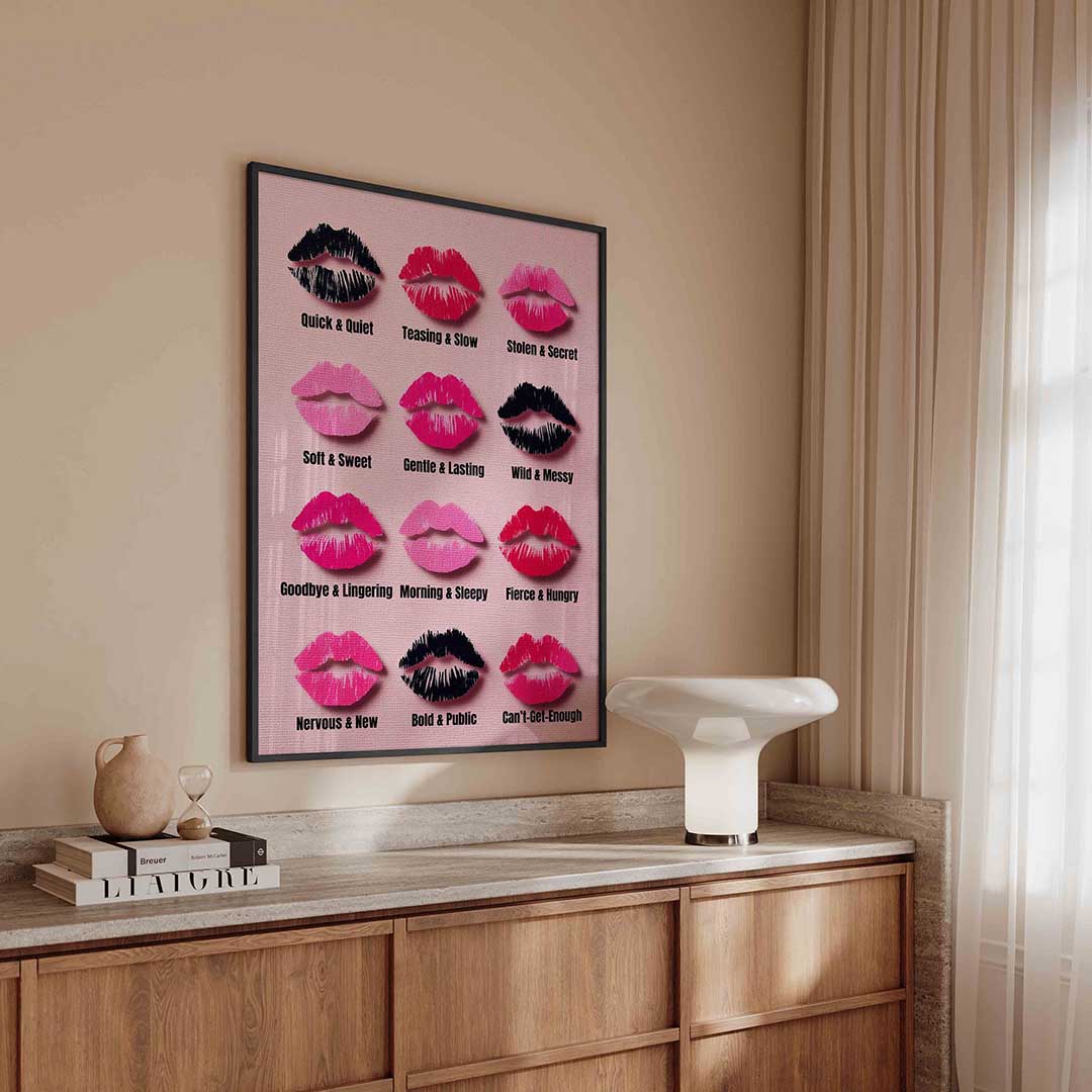 Lippen in diverse tinten Poster
