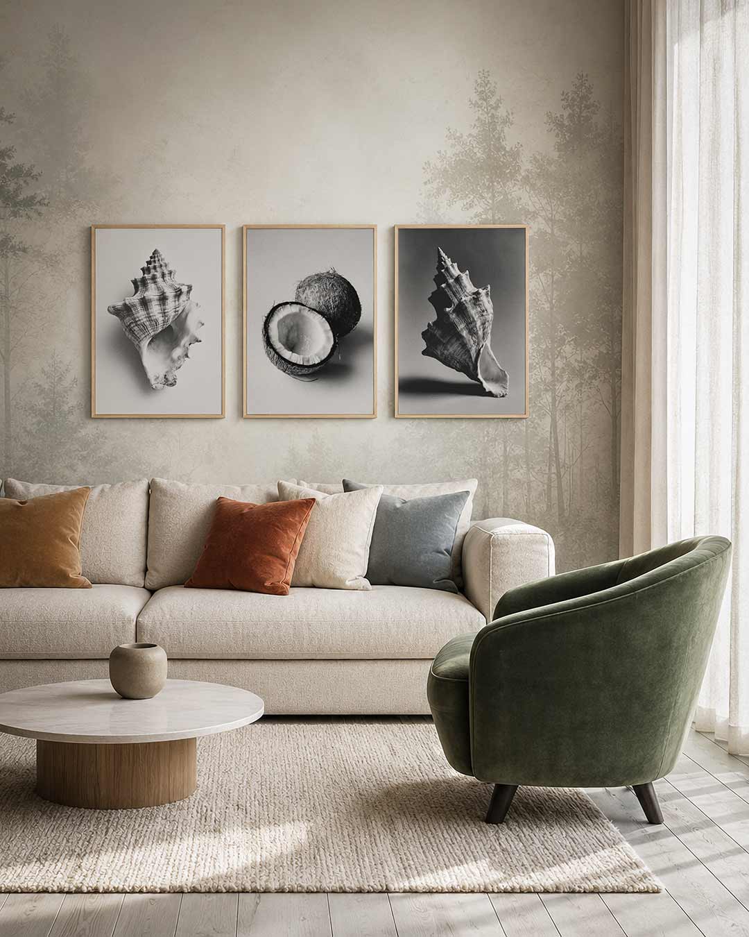 Schelpenstructuur Posterset