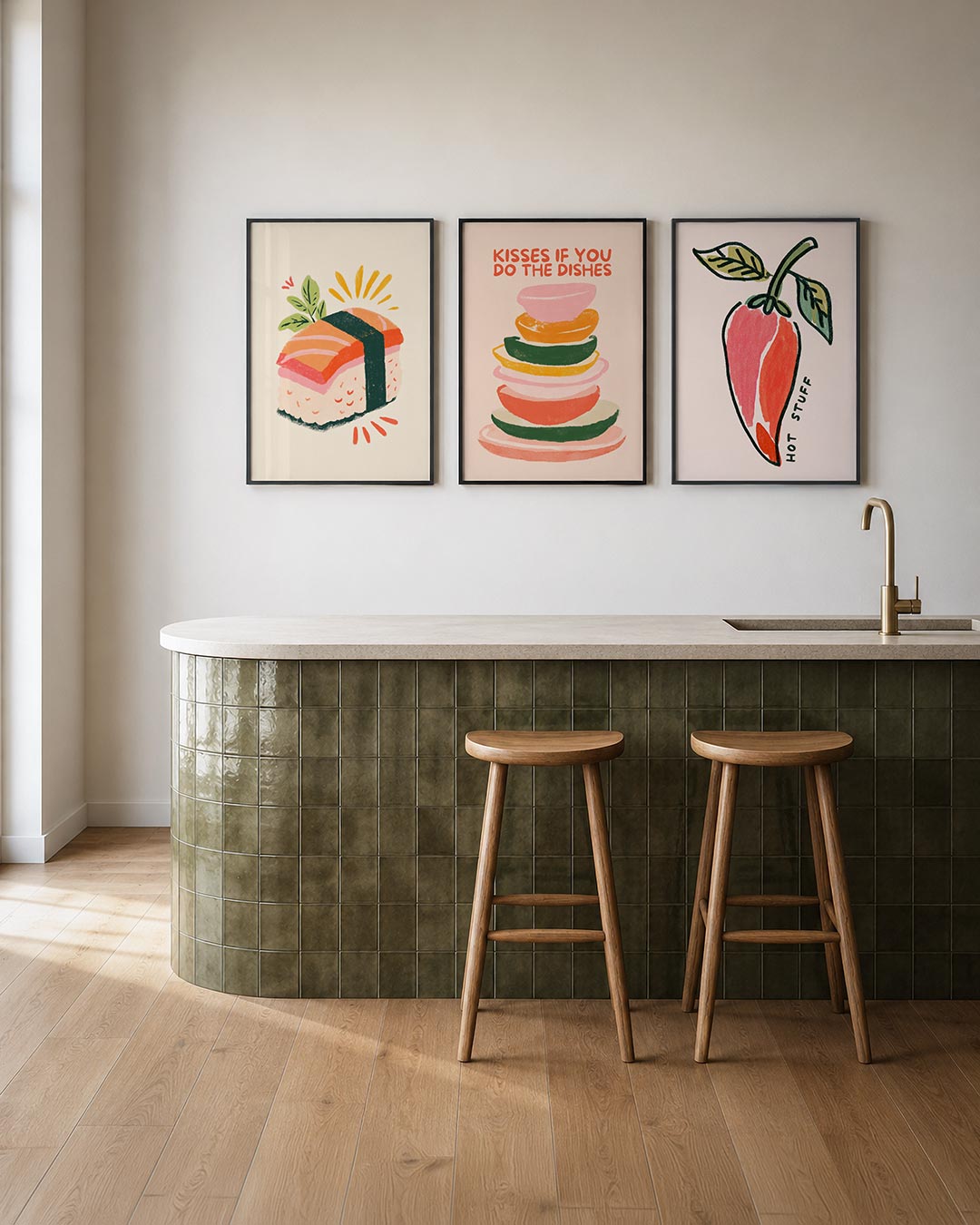 Sushi illustratie Posterset