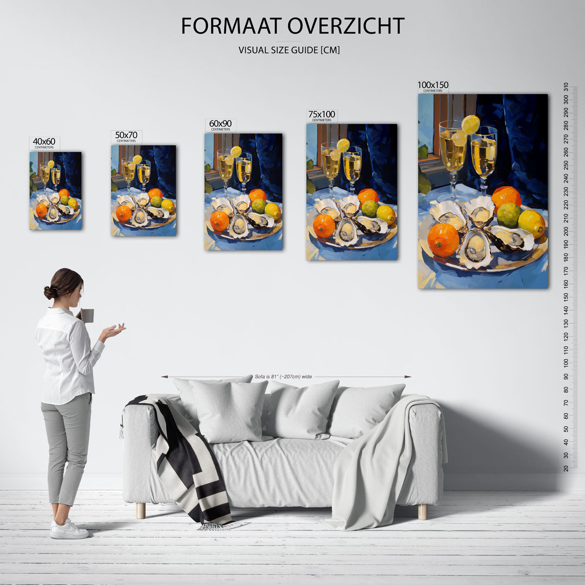 Kleurrijke vruchtencompositie Kunstwerk